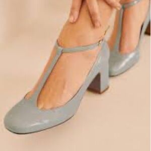 Sezane Marcie Mary Janes in pale blue